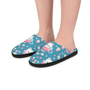 Cozy Cat Slippers, Cute Indoor Slippers for Women, Fun House Shoes, Gift for Cat Lovers, Cozy Home Footwear