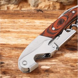 Personalized CORKSCREW Custom Engraved Wine Bottle Opener Groomsmen Fathers Day Gift for Him Dad Boyfriend Bridesmaid Her Women Mom Wedding