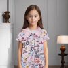 2 Children’s Pajamas Set, Short Sleeve Pajama Set Mock Up, Kids Sleepwear Mock Ups | DYE Sublimation Realistic PJ Clothing Mockup in PSD Png