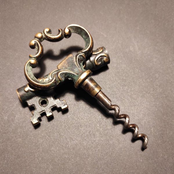 Vintage Brass Corkscrew Antique Key Bottle Opener – Old Brass Wine Bottle Opener
