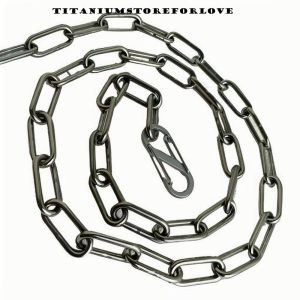 12 MM Pure Titanium Clothes Drying Chain – Heavy Duty 440 lbs Capacity – Lightweight  Rustproof – Industrial Chic Home & Camping Accessory
