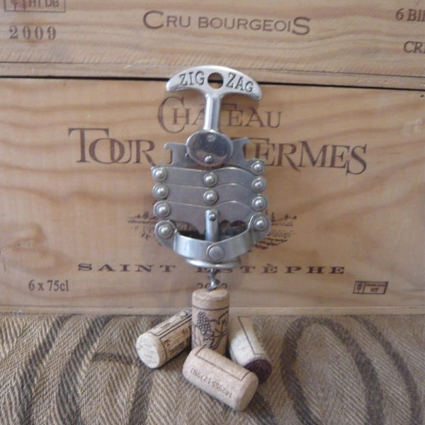 1960s Zig Zag Corkscrew French Corkscrew Wine Bottle Opener Collectibles Corkscrew Wine Accessories Wine Gifts
