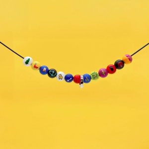 Ultimate Percy Jackson Camp Half-Blood Necklace- 13-Bead Collector’s Necklace- With Annabeth’s Ring- Hand-Painted Beads for Cosplay, & Gifts
