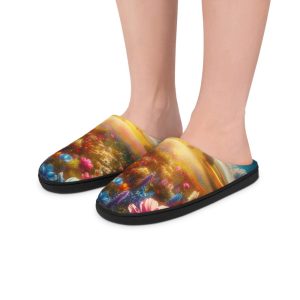Dreamy Floral Women’s Indoor Slippers, Cozy Home Footwear, Comfortable House Shoes, Gift for Her, Relaxing Slippers