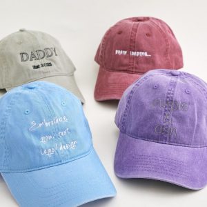 Custom Text Couple Baseball Cap With Text, Wedding Gift, Anniversary Gift,Logo Hat For Boyfriend, Valentine’s Day Gift,Proposal/Holiday gift