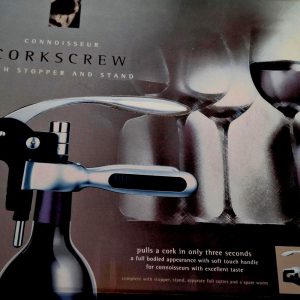 Connoisseur Corkscrew with Stopper and Stand. As New