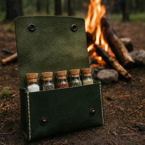 Custom Handmade Leather Camping & Bushcraft Equipment, Natural Leather Outdoor Accessory