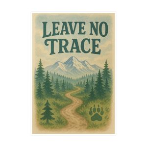 Eco-Friendly Kiss-Cut Vinyl Decals for Outdoor Lovers, Nature Stickers, Travel Decor, Leave No Trace Messages, Eco-Conscious Gifts