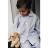 Blue Checkered Big Boys’ V-Neck Short Pajama Set