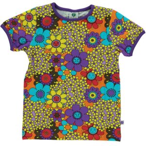 Smafolk Flowers T-Shirt – Orange/Purple