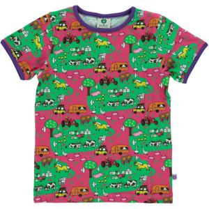 Smafolk Farmyard Landscape T-Shirt – Carmine