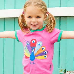 Toby Tiger Peacock Appliqué T-shirt (Last one! 2-3y)
