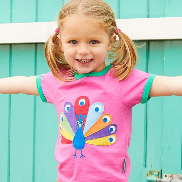 Toby Tiger Peacock Appliqué T-shirt (Last one! 2-3y)